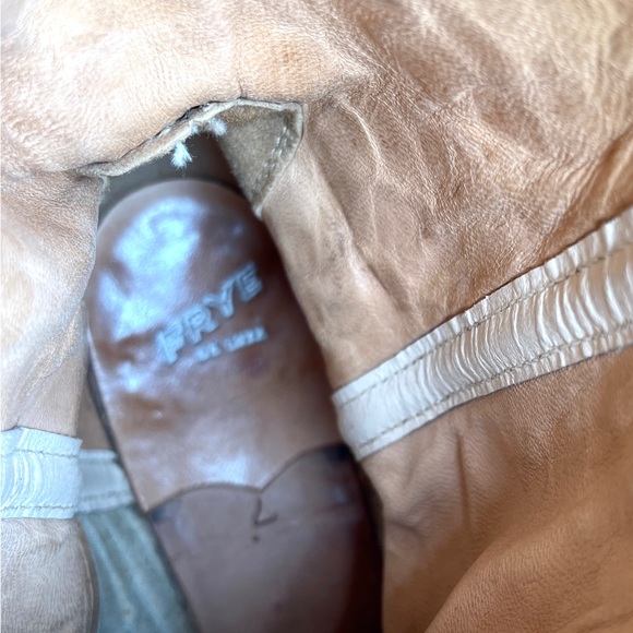 Vintage Frye Deluxe Short Slip on Boots US Size 7A Glossy Black Leather - Picture 6 of 8